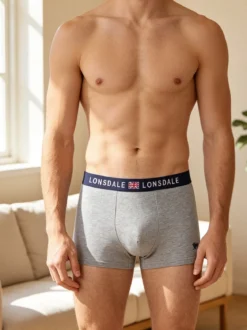 Lonsdale Boxer da uomo in cotone tinta unita