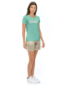 Lonsdale Completo corto da donna in cotone - acqua marina