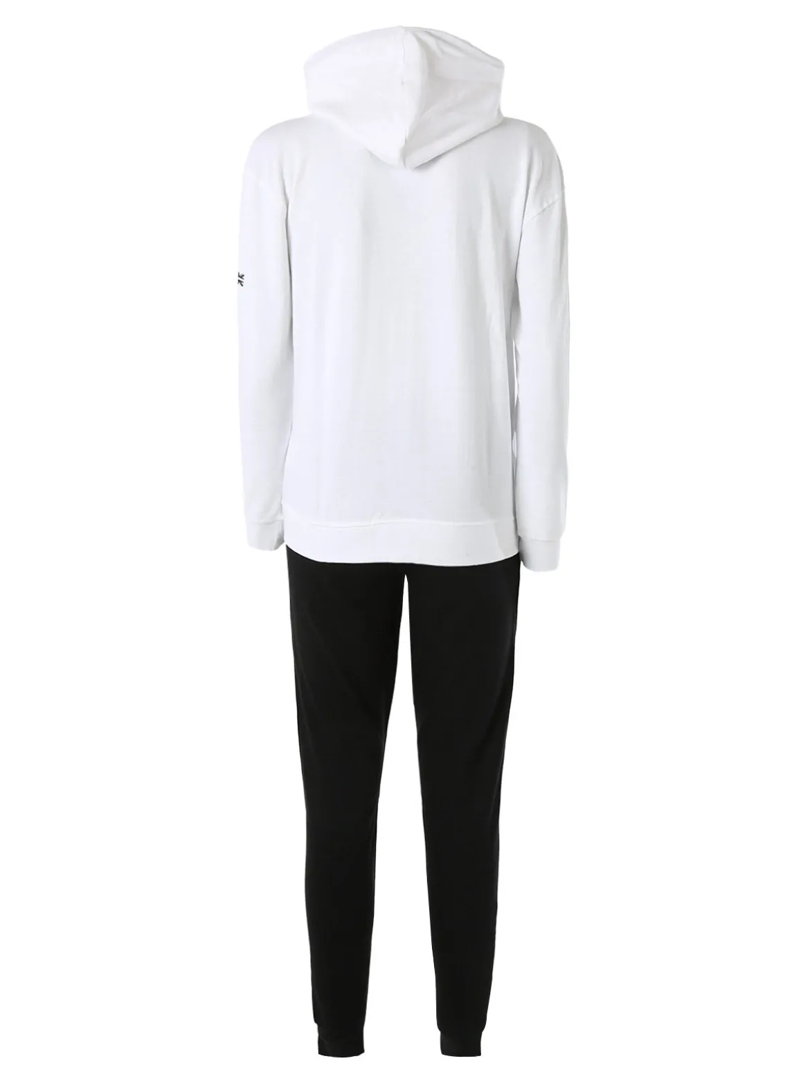 Lonsdale Completo tuta da donna con cappuccio e zip - bianco