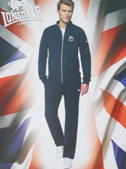 Lonsdale Completo tuta da uomo full zip - blu scuro