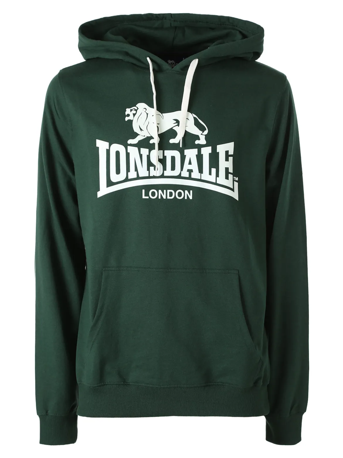 Lonsdale Felpa da uomo con cappuccio e logo - verde
