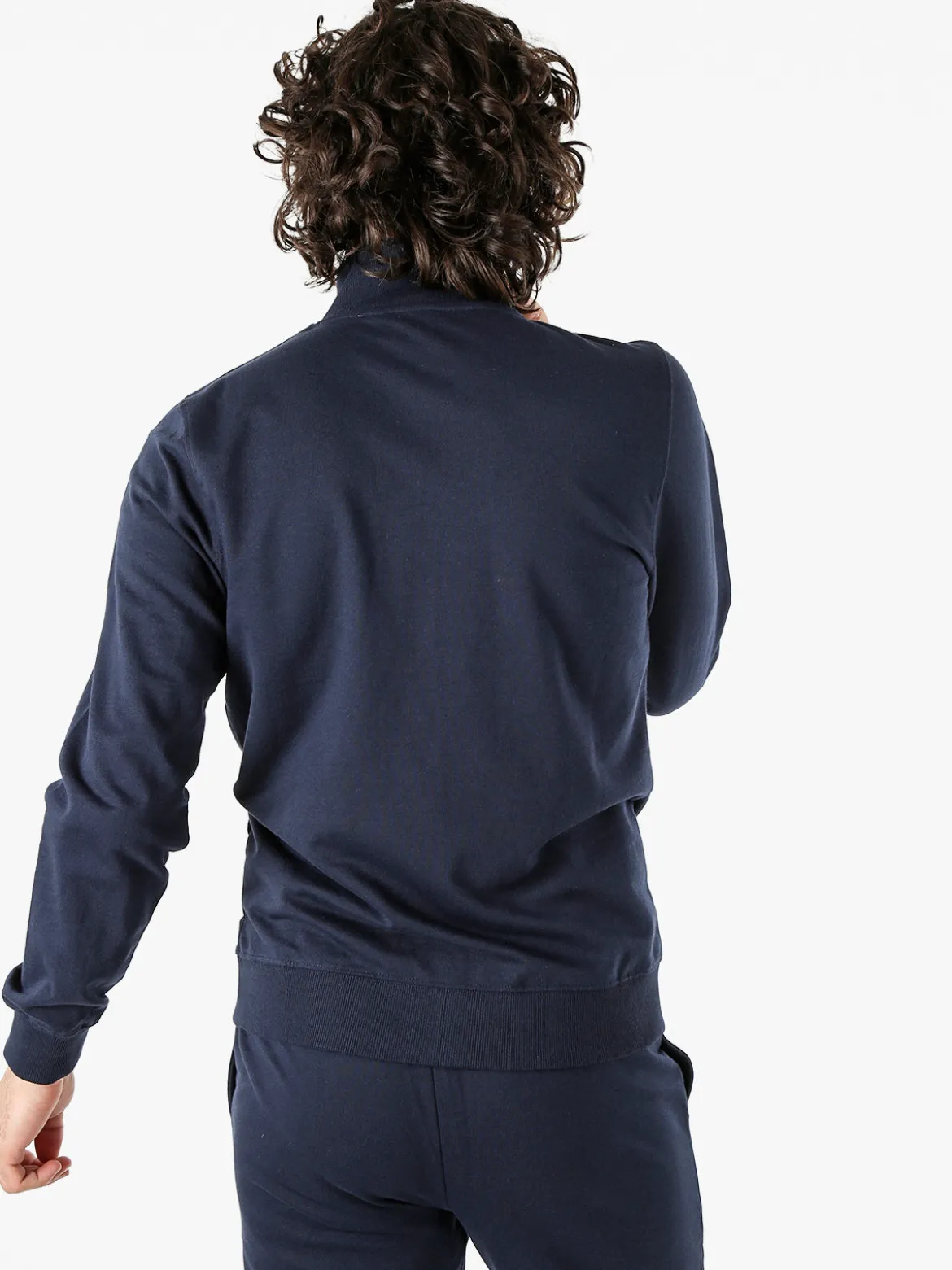 Lonsdale Felpa da uomo full zip con logo - blu scuro