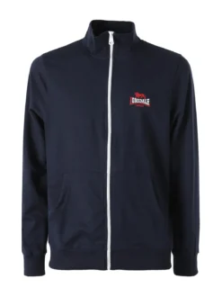 Lonsdale Felpa da uomo full zip con logo - blu scuro
