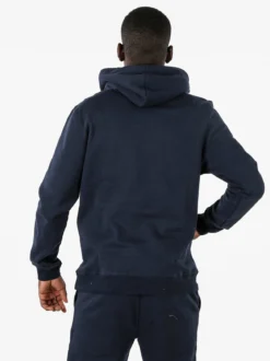 Lonsdale Felpa sportiva da uomo con cappuccio e logo - blu scuro
