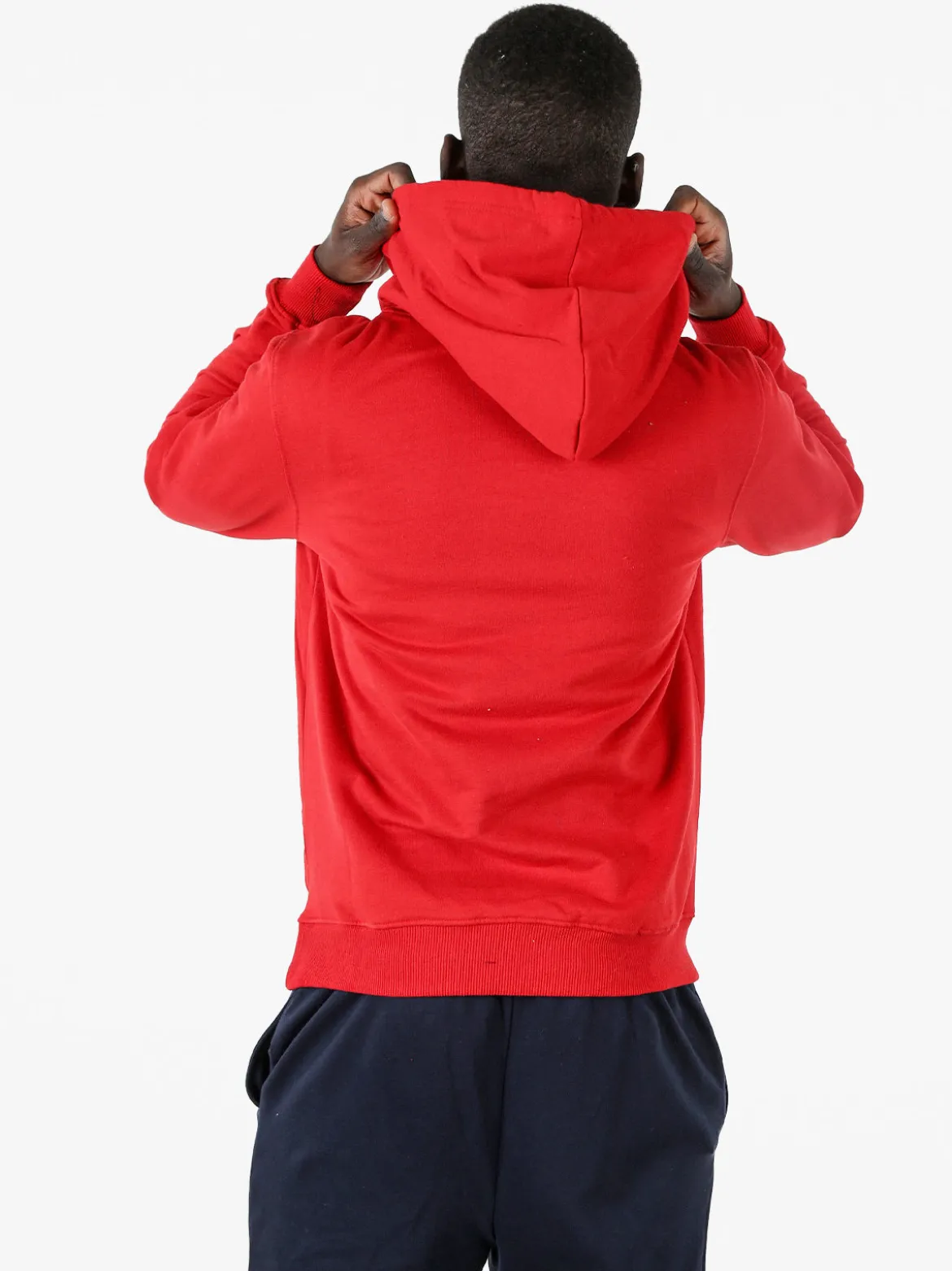 Lonsdale Felpa sportiva da uomo con cappuccio e logo - rosso