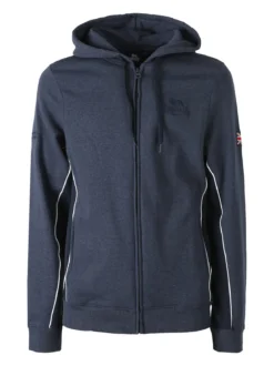 Lonsdale Felpa sportiva da uomo con cappuccio e zip - avion