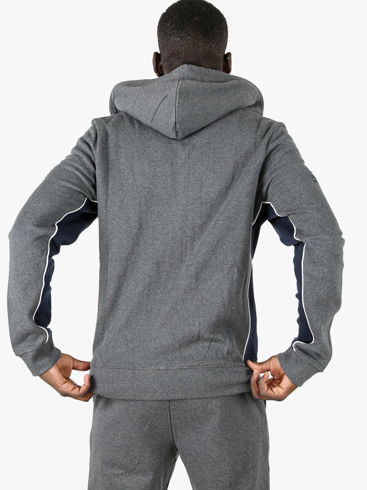 Lonsdale Felpa sportiva da uomo con cappuccio e zip - grigio scuro