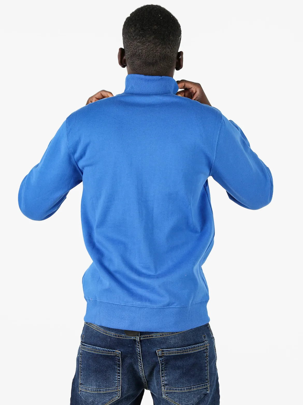 Lonsdale Felpa sportiva da uomo con zip intera - blu