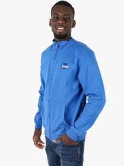Lonsdale Felpa sportiva da uomo con zip intera - blu