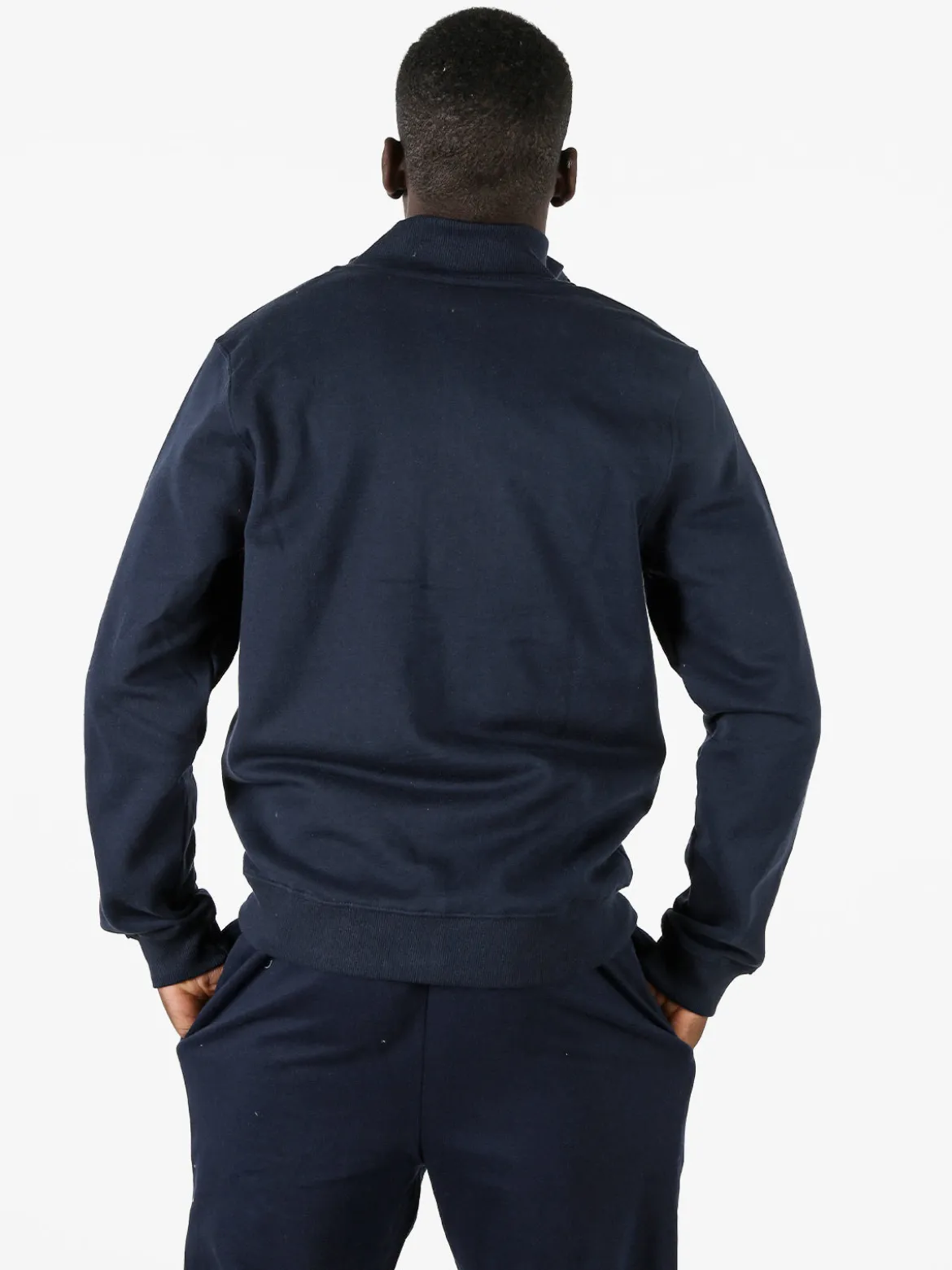 Lonsdale Felpa sportiva da uomo con zip intera - blu scuro