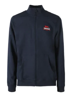Lonsdale Felpa sportiva da uomo con zip intera - blu scuro