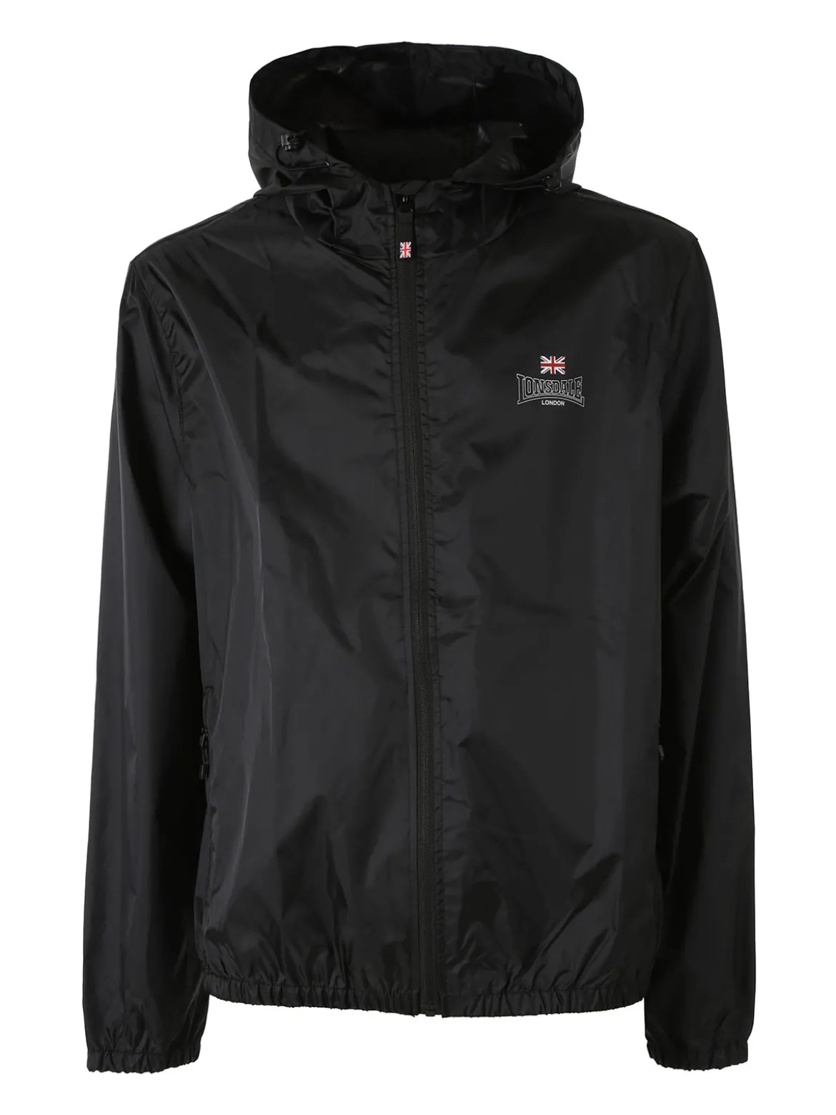 Lonsdale Giacca a vento con cappuccio e zip - nero