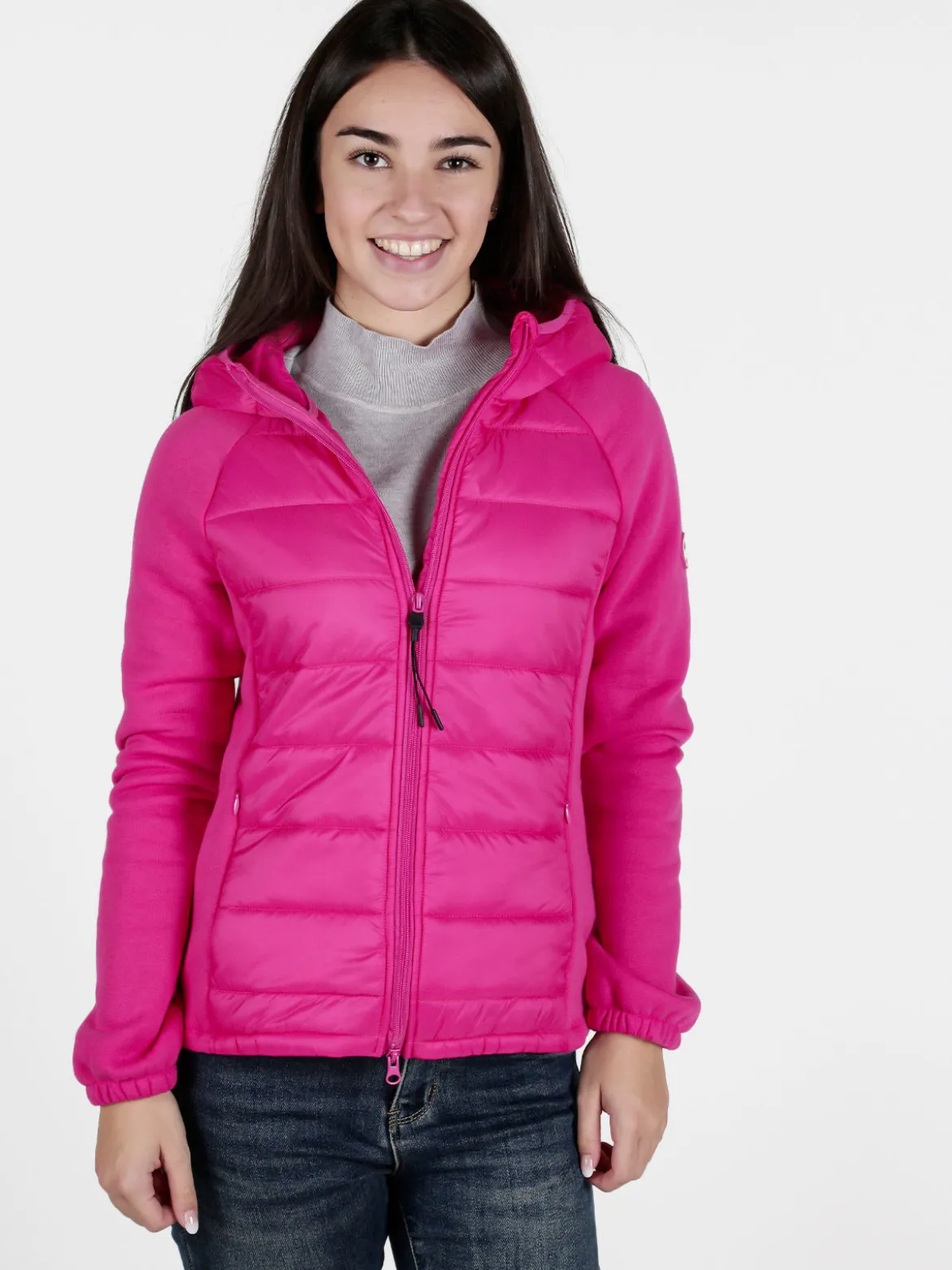 Lonsdale Giubbotto donna con cappuccio e maniche in felpa