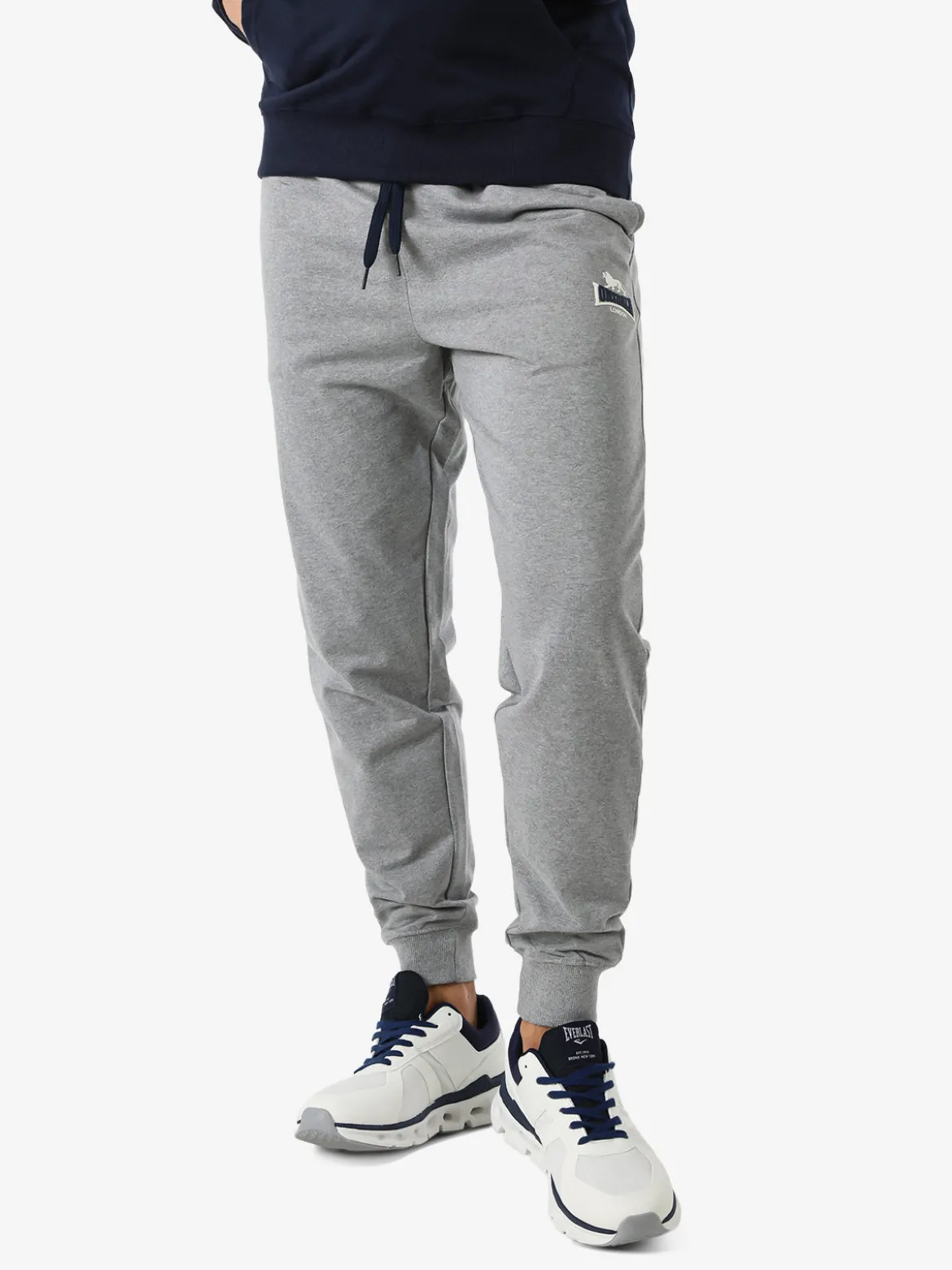 Lonsdale Pantaloni sportivi da uomo con coulisse e polsini - grigio