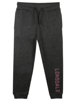 Lonsdale Pantaloni tuta da ragazza felpati con scritta