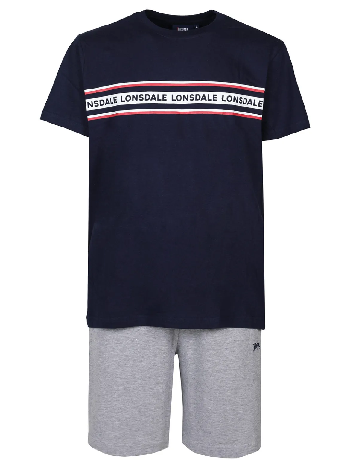 Lonsdale Pigiama corto da uomo in cotone