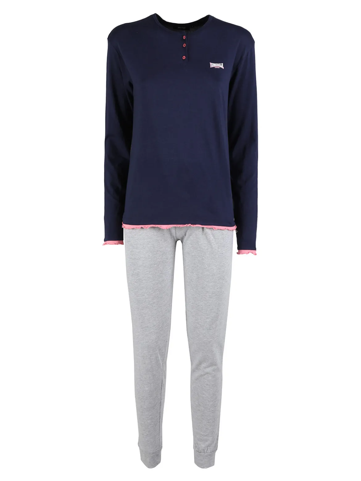 Lonsdale Pigiama lungo da donna in cotone