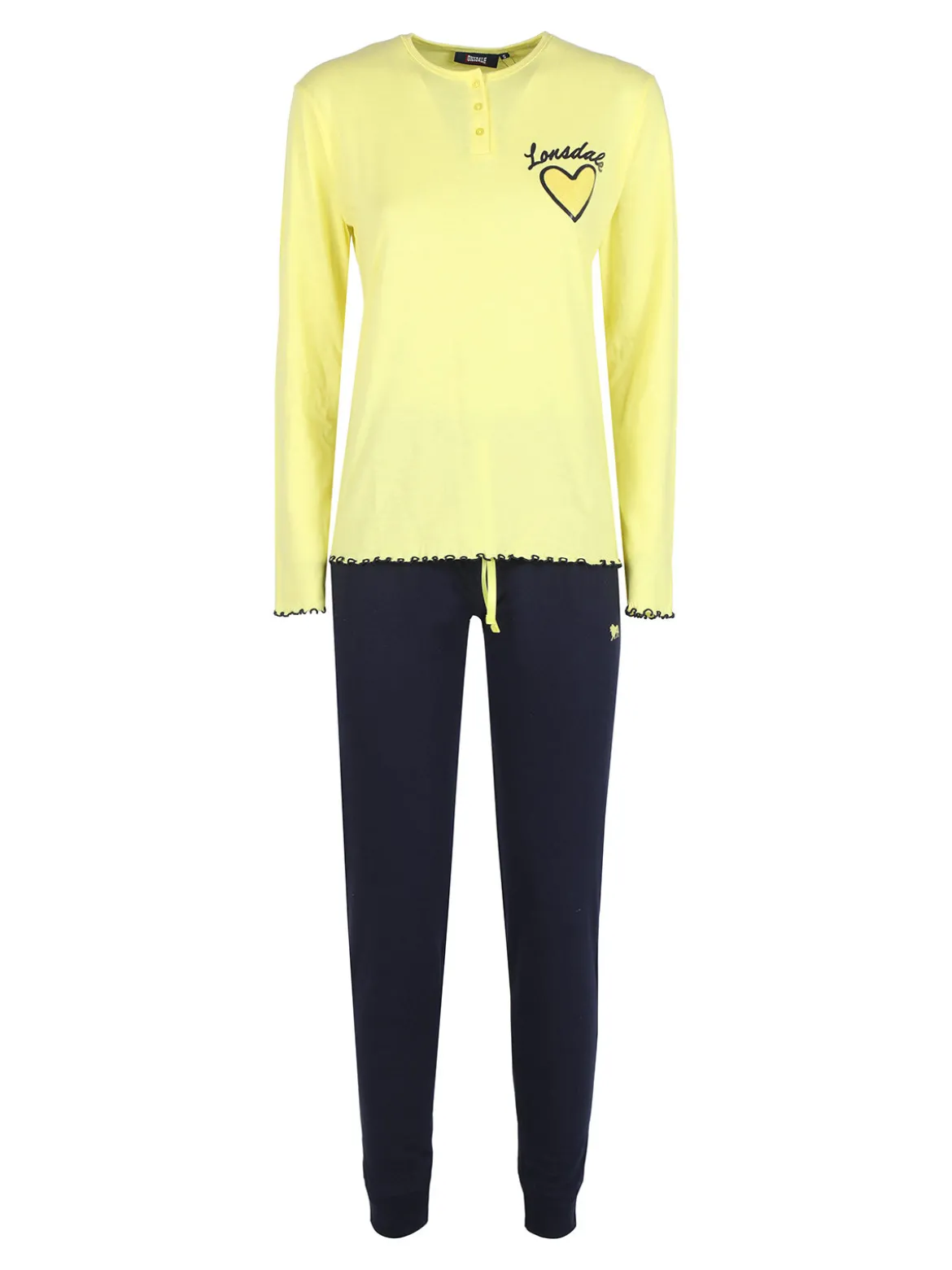 Lonsdale Pigiama lungo da donna in cotone