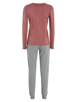 Lonsdale Pigiama lungo da donna in misto cotone