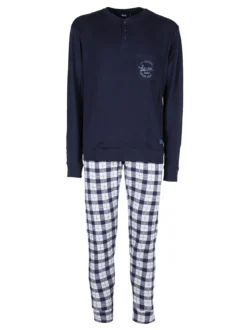 Lonsdale Pigiama lungo da uomo con pantaloni a quadri