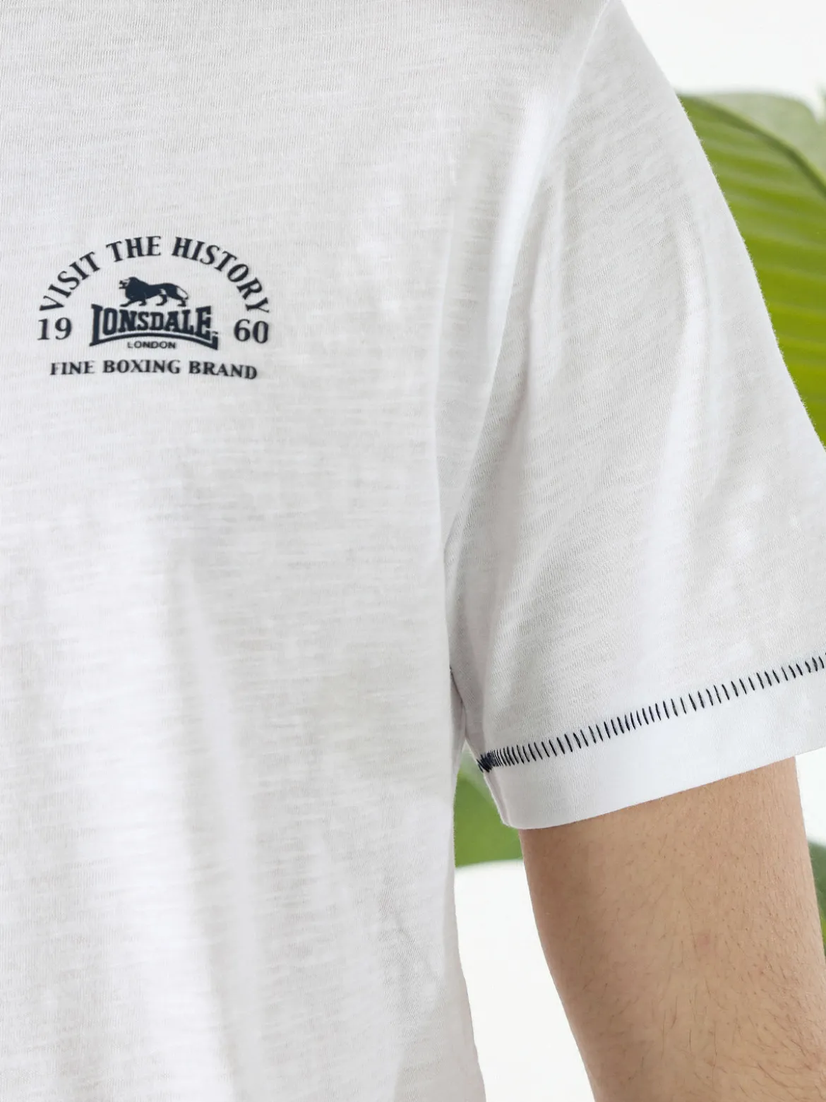 Lonsdale T-shirt da uomo in cotone - bianco
