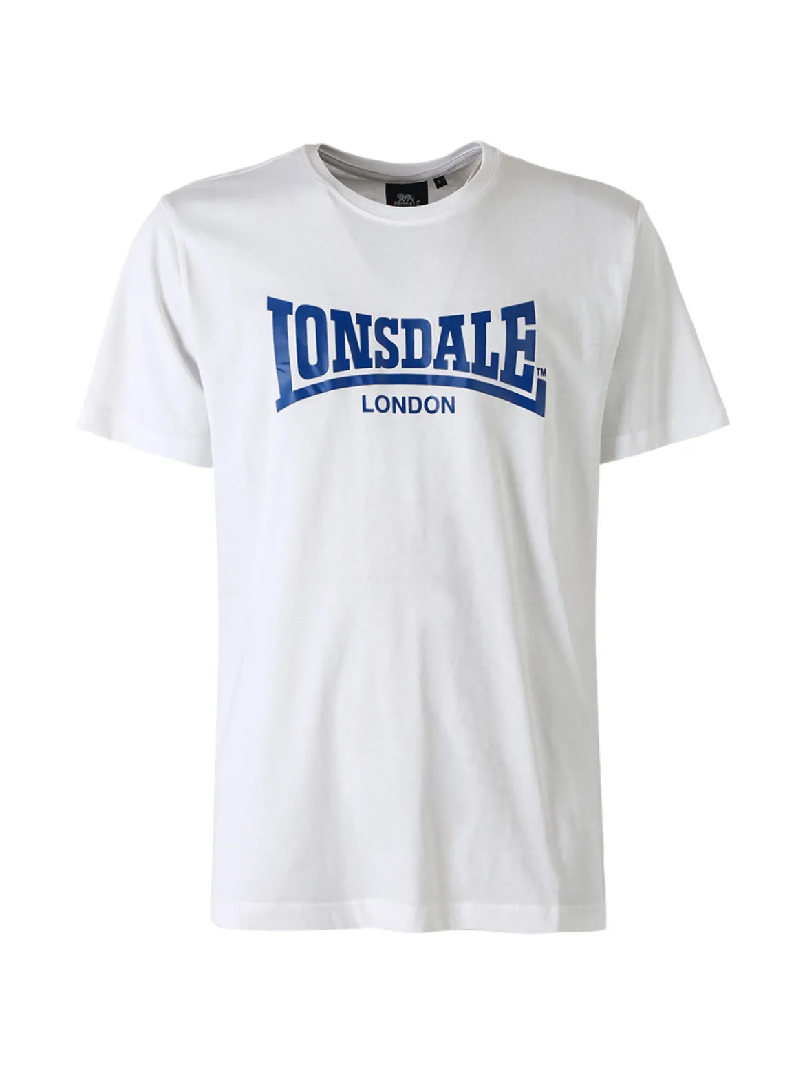 Lonsdale T-shirt da uomo in cotone con logo - bianco
