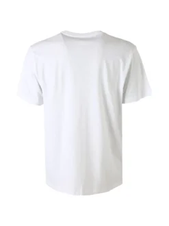 Lonsdale T-shirt da uomo in cotone con maxi stampa logo - bianco