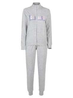 Lonsdale Tuta sportiva da donna con strass e chiusura zip