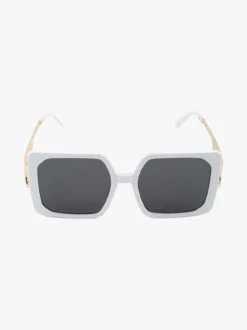 Looks Style Occhiali da sole quadrati da donna - bianco
