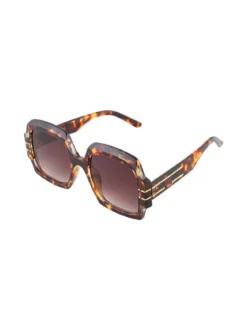 Looks Style Occhiali da sole quadrati da donna - marrone
