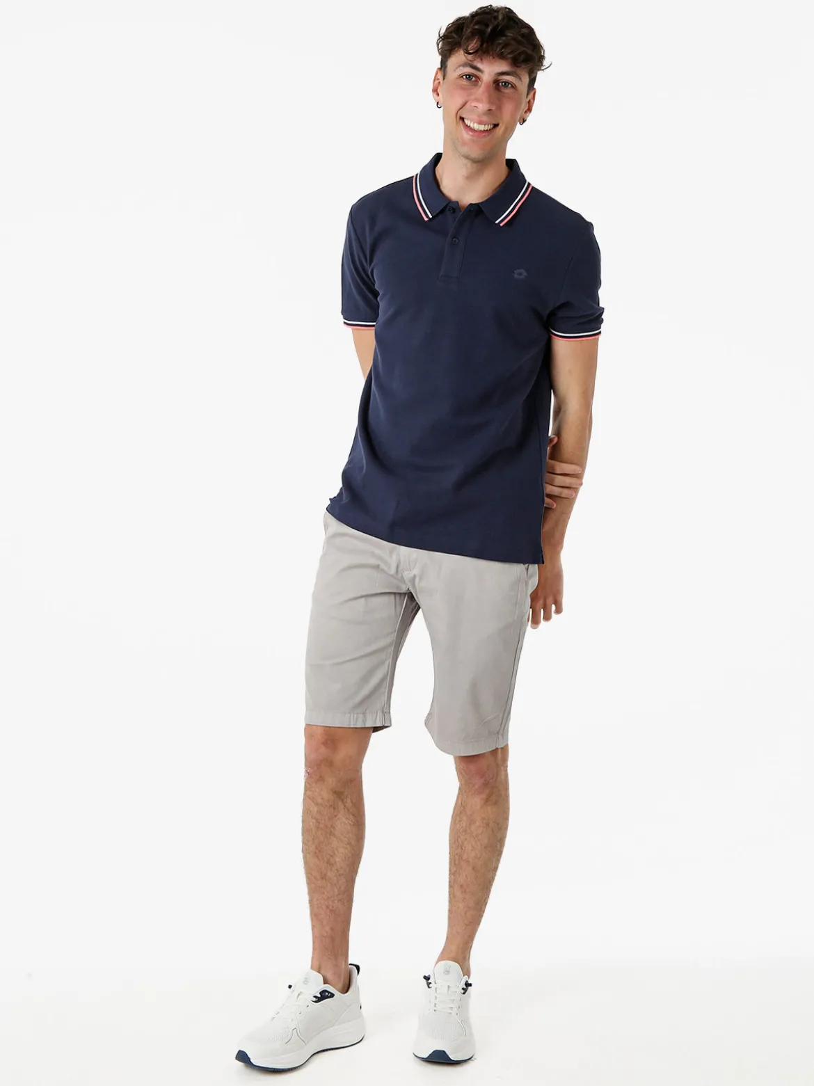 Lotto Polo da uomo in cotone a maniche corte - blu