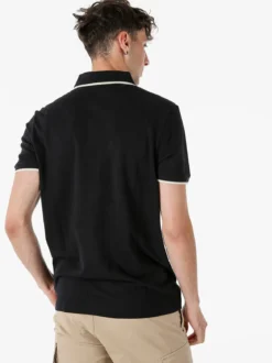 Lotto Polo da uomo in cotone a maniche corte - nero