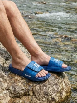 Lotto RICO STRAP Ciabatte da uomo in gomma con strappo - blu