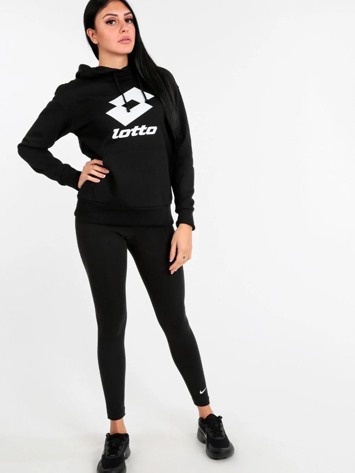 Lotto SMART W II SWEAT HD Felpa donna con cappuccio