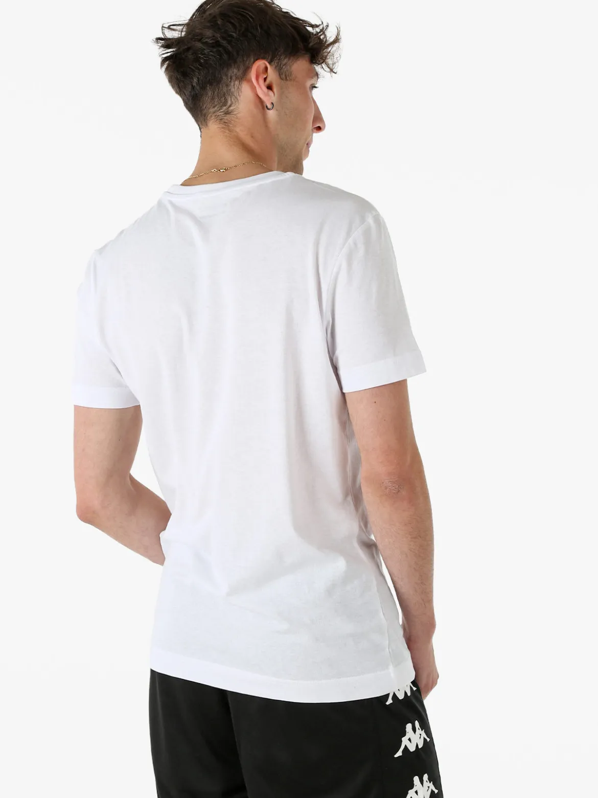 Lotto T-shirt girocollo da uomo in misto cotone - bianco