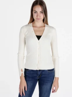Louise Doro Cardigan donna in maglia a costine