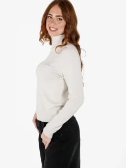 Louise Doro Dolcevita donna in maglia tinta unita - panna