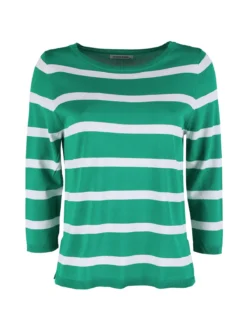 Louise Doro Pullover donna a righe con maniche a tre quarti