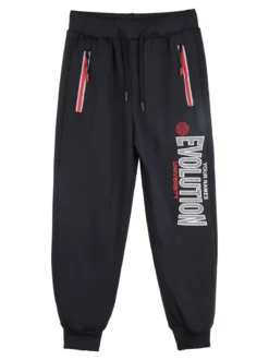 Luca Kids Pantaloni tuta da bambino con interno felpato - blu scuro