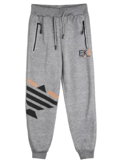 Luca Kids Pantaloni tuta da bambino con interno felpato - grigio