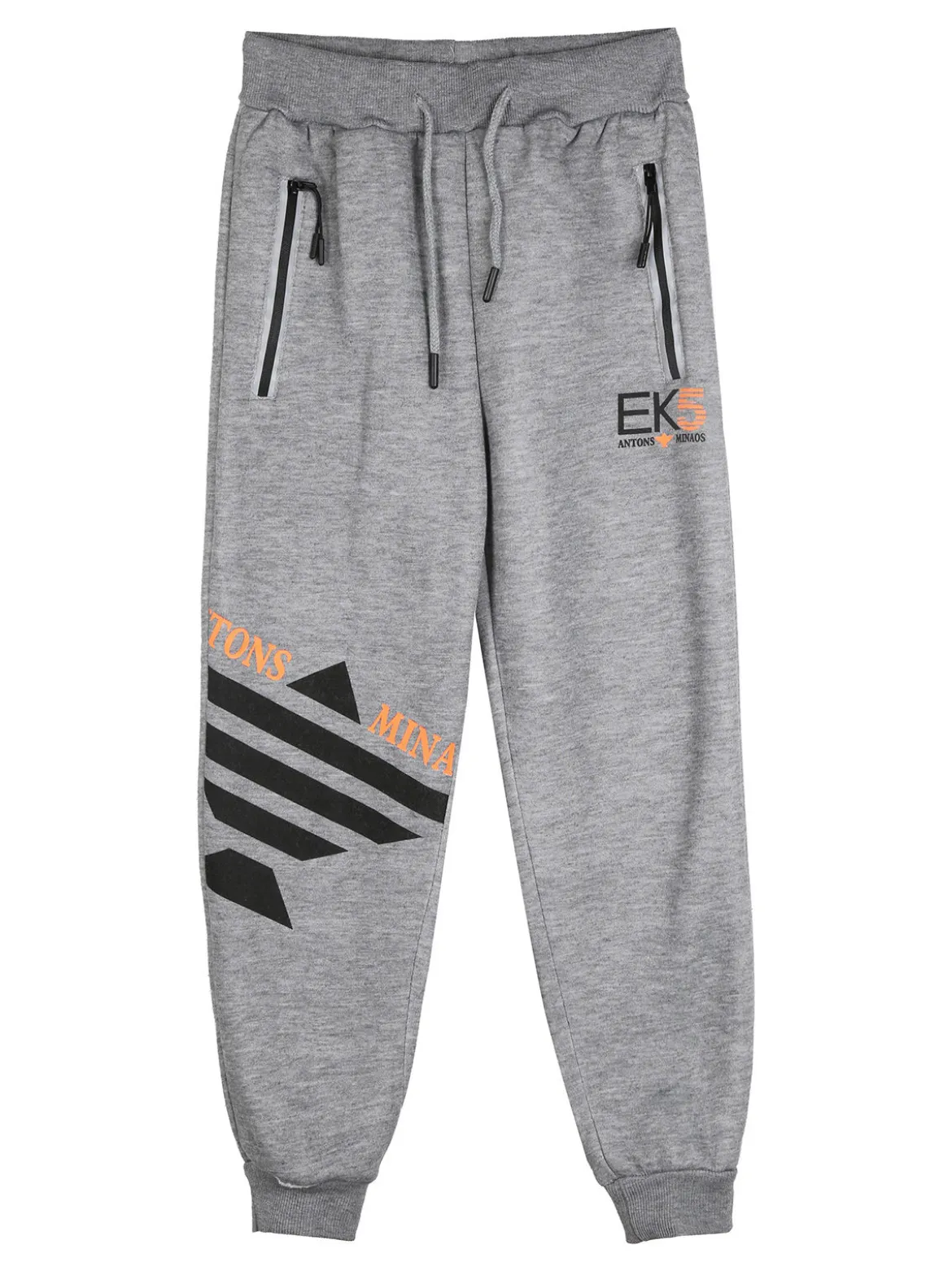 Luca Kids Pantaloni tuta da bambino con interno felpato - grigio