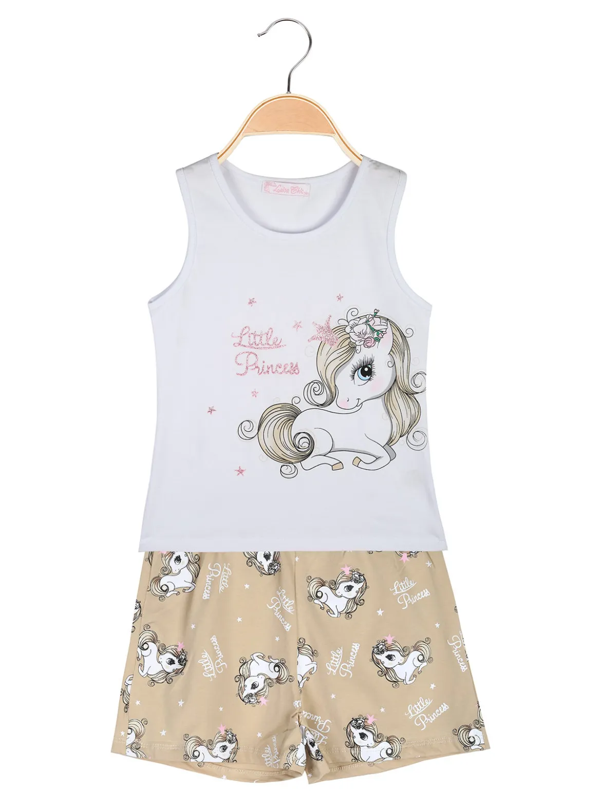 Luisa Chic Completo corto da bambina con canotta e shorts
