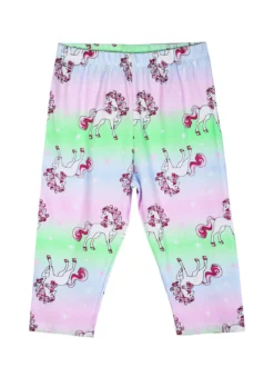 Luisa Chic Completo da bambina unicorno con t-shirt e pinocchietti