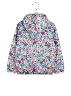 Luisa Chic Giubbino 100 grammi da bambina reversibile con cappuccio e zip - bianco