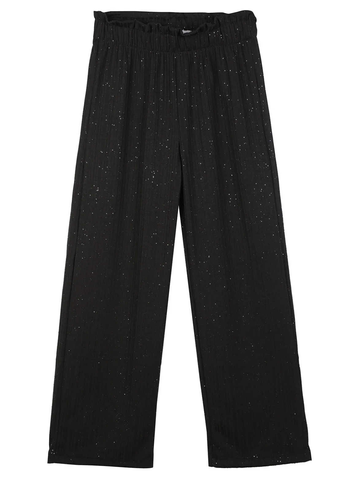 Luisa Chic Pantaloni a coste da bambina con brillantini