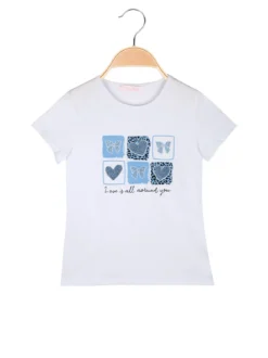 Luisa Chic T-shirt da bambina con stampa disegni