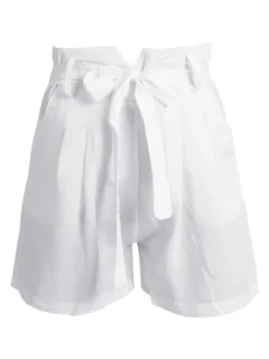Lumina Shorts a vita alta misto lino
