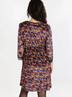 Lumina Vestito midi a portafoglio con pizzo