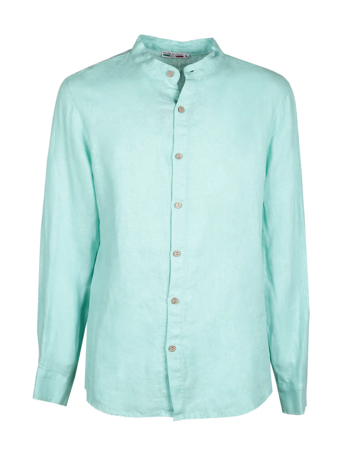 Made In Italy Camicia in lino da uomo alla coreana