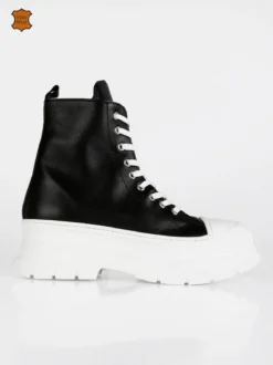Made In Italy Genny Sneakers alta in pelle con platform